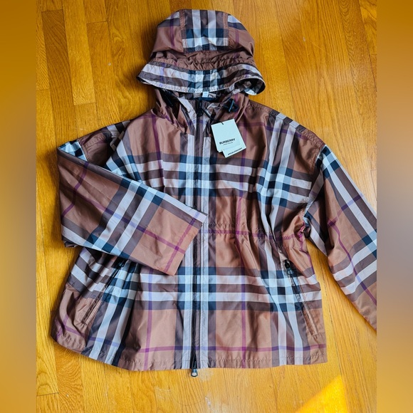 Burberry Bacton Check Lightweight Jacket Women Size 6 - Picture 8 of 16
